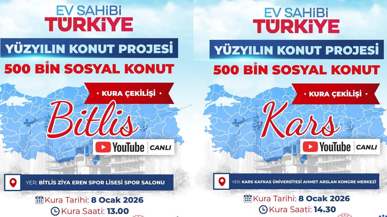 Kars ve Bitlis'te TOKİ kura sonuçları heyecanı