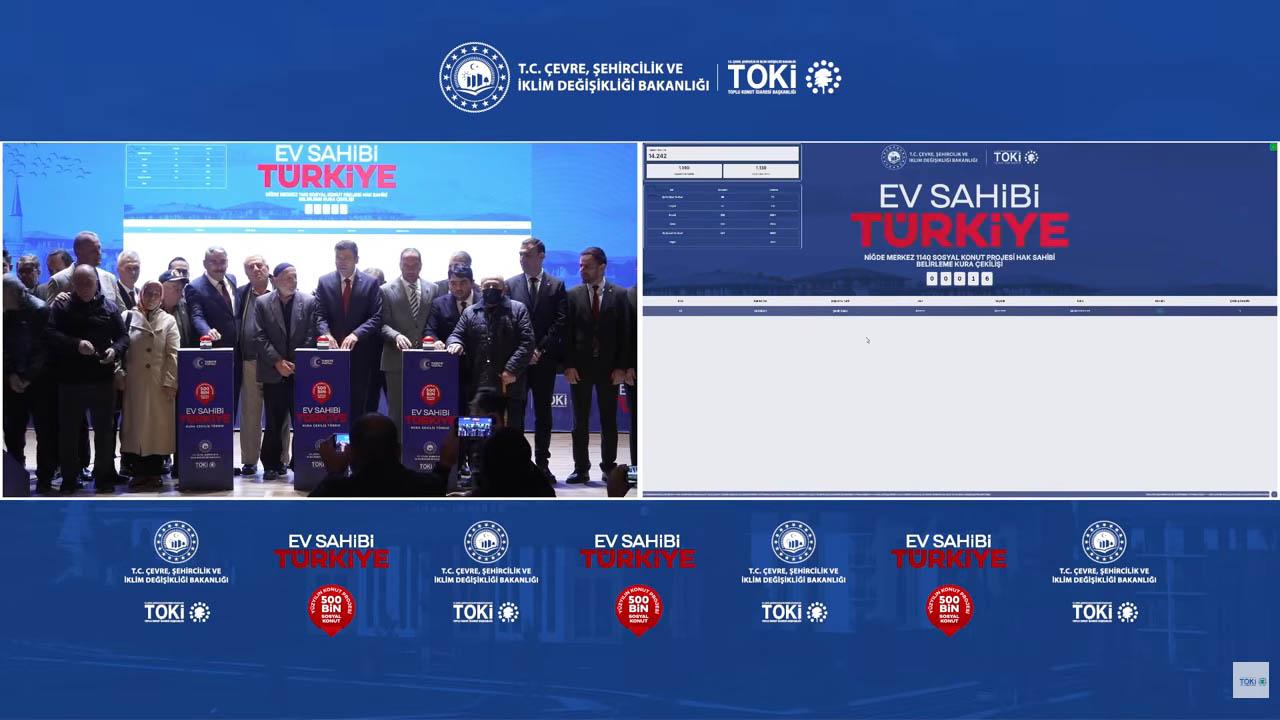 Niğde Merkez TOKİ kura sonuçları 14 bin üzerinde başvuru arasından belirlendi