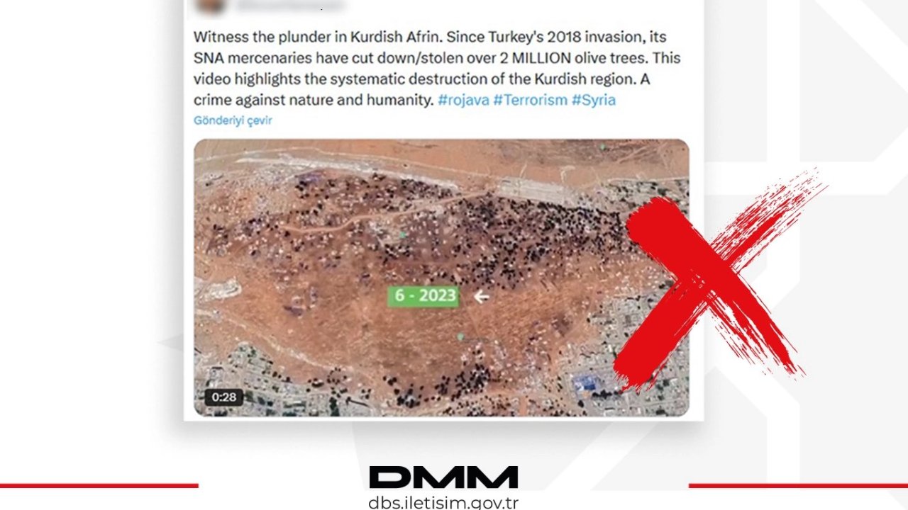 Afrin'de 2 milyon zeytin ağacı kesildi iddiasına İletişim'den yanıt