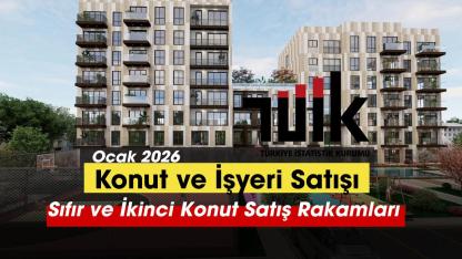 Ocak'ta 34 bin 69 ilk el, 77 bin 411 ikinci el konut satıldı