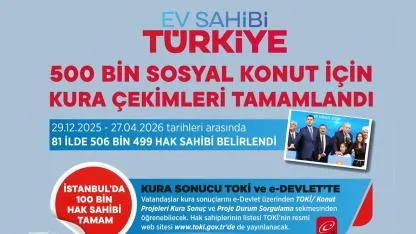 Bakan Kurum'dan TOKİ İstanbul 100 bin konut kura sonuçları açıklaması