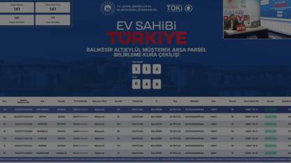 Balıkesir Altıeylül TOKİ 141 müstakil arsa için parsel belirleme kura sonuçları açıklandı