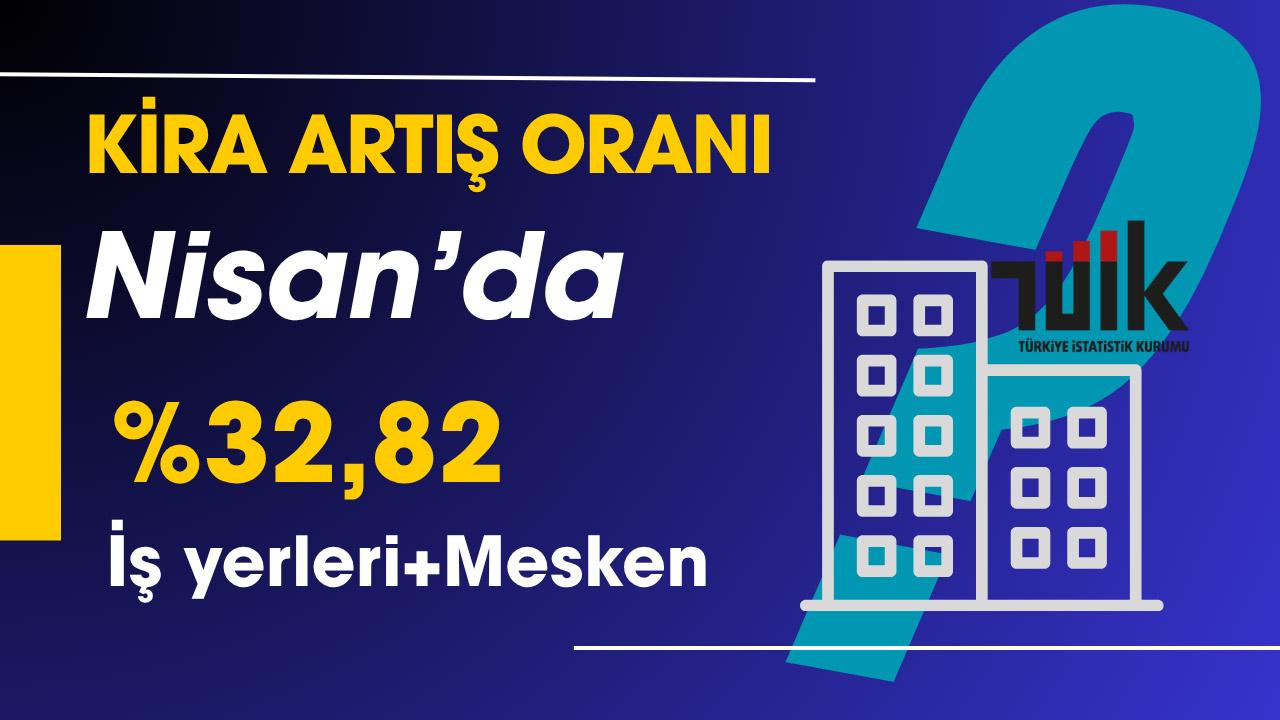 Kira artış oranı işyerleri ve konutlarda Nisan ayında yüzde 35,82 olacak (TEFE-TÜFE)