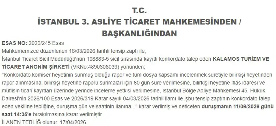 Les Ottomans Oteli'nin sahipleri yeniden konkordato talep etti